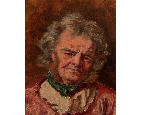 ERSKINE NICOL R.S.A., A.R.A. (IRISH 1825-1904) POSSIBLE SELF-PORTRAIT OF THE ARTIST Oil and pencil on canvas (Dimensions: 15c