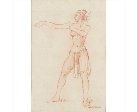 § SIR WILLIAM RUSSELL FLINT P.R.A., P.R.W.S., R.S.W., R.O.I., R.E. (SCOTTISH 1880-1969) SKETCH OF Signed, red chalk on paper 