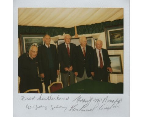 AVIATION: An unusual selection of multiple signed colour 4 x 4 candid Polaroid photographs by various pilots and crew who are