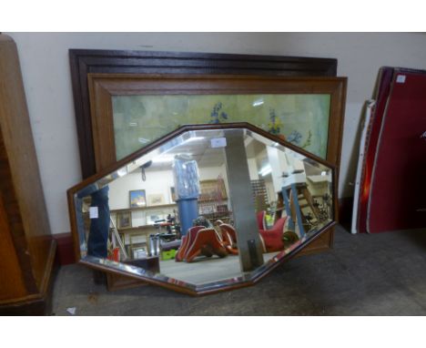Two mirrors and two prints