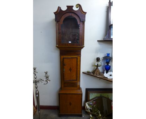 A 19th Century mahogany and oak longcase clock case