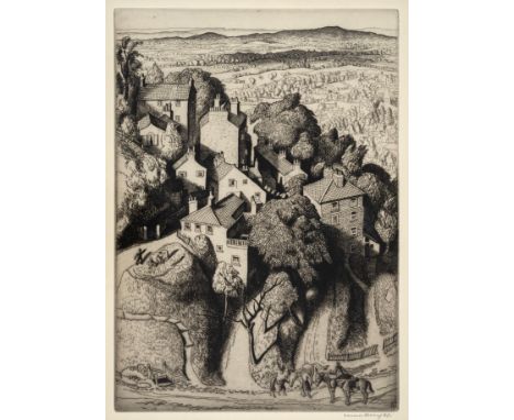 Laura Knight (1877-1970)An English HillsideEtching, circa 1933, signed in pencil, image 330 x 240mm (13 x 9 1/2in)Provenance: