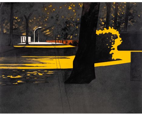 Daniel Lang (1931-2013) Street Lights Lithograph printed in colours, 1973, signed and dated in pencil verso, on wove paper, t