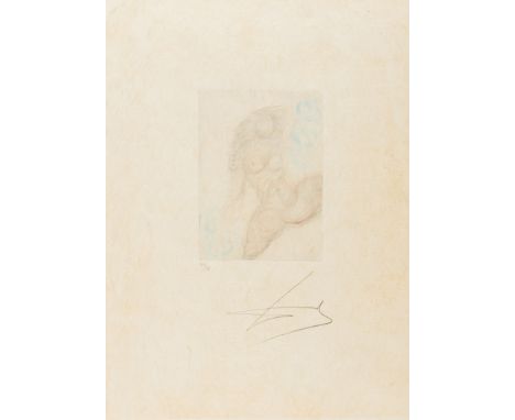 Salvador Dalí (1904-1989)Vignette, from 'Petits Nus' from Ronsard (see Field 73-1; see M&L 262)Etching with hand-colouring in