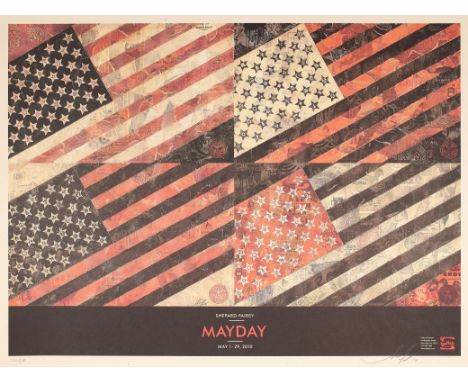 Shepard Fairey (b. 1970)May Day FlagOffset lithograph printed in colours, 2010, signed and dated in pencil, numbered from the