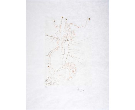 Salvador Dalí (1904-1989)Tristan le Fou, from Tristan et Iseult (Field 70-10S; M&L 424a)Drypoint with etching printed in colo