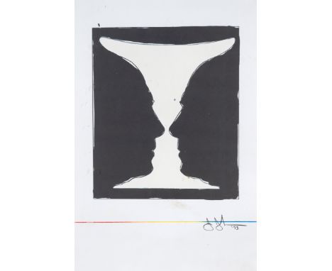 Jasper Johns (b.1930)Cup 2 PicassoLithograph printed in colours, 1973, a proof aside from the edition of circa 1500, publishe