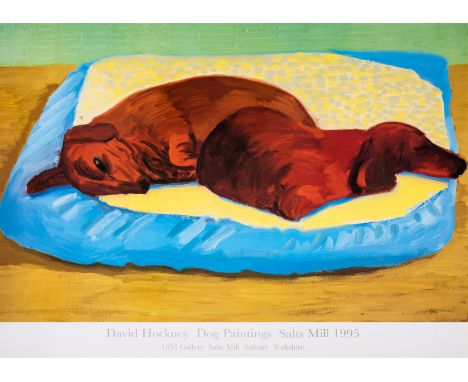 David Hockney (b.1937)Dog 43Offset lithograph printed in colours, 1995, on wove paper, the full sheet printed to the edges, s