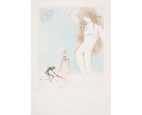Salvador Dal&iacute; (1904-1989)Nu, from Don Juan (Field 70-6C; M&amp;L 434a)Etching printed in colours with pochoir, 1970, s