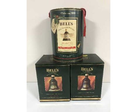 A Bell's Old Scotch Whisky Christmas decanter, box and sealed - 1990, A Bell's Old Scotch Whisky Christmas decanter, box and 