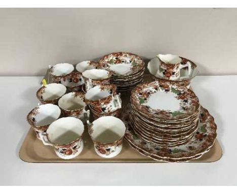 A tray of forty-piece Wellington china tea service 