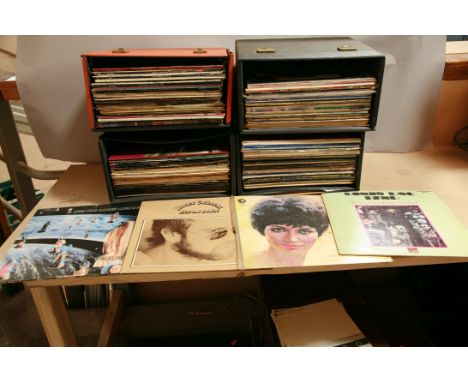 FOUR RECORD CASES CONTAING OVER ONE HUNDRED AND FORTY LPs AND 12in SINGLES including Portrait by The Walker Brothers, Honky C