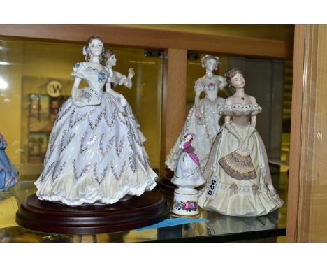 FIVE ROYAL WORCESTER AND COALPORT FIGURINES, comprising Royal Worcester for Compton &amp; Woodhouse: The Fairest Rose 11816/1