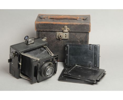 APM Focal Plane Camera, made circa 1923, with a F4.5 Soho lens, in case with DDS 