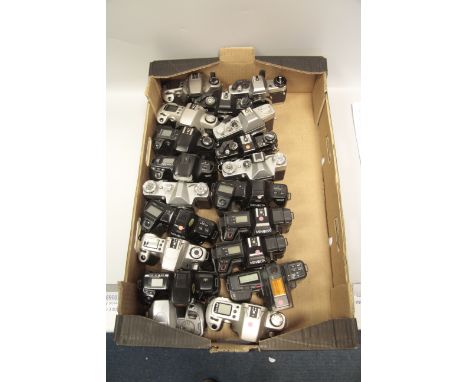 SLR Camera Bodies, an assortment of electronic & mechanical SLR bodies; Canon, Minolta etc (a lot)