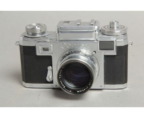 Zeiss Contax IIIa Camera, with a 50mm F1.5 Opton Sonnar 'T' lens and ever ready case