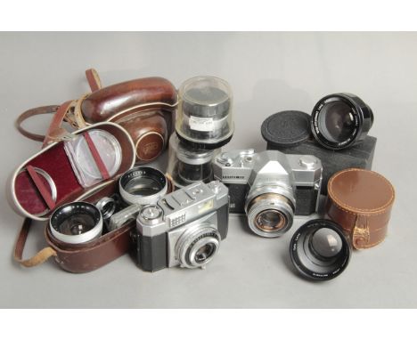 Zeiss Contina III  Camera, with additional lenses also an Aires Reflex with auxillary lenses (a lot)