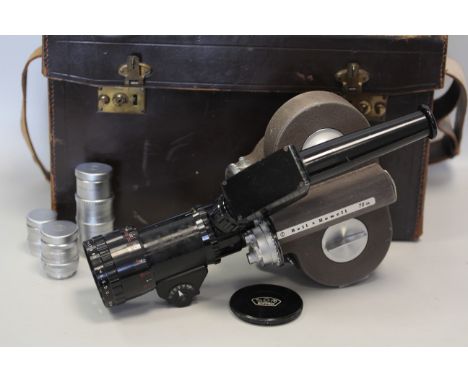 Bell & Howell 70 DR Camera, with Som Berthiot 17-85mm zoom lens a set of Cooke fixed focal length lenses,in leather case