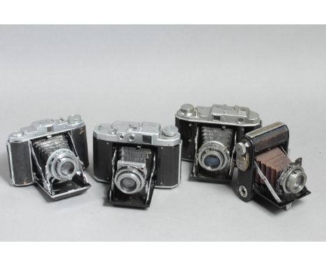 Japanese Folding Cameras, a Mamiya Six with Zuiko lens, a Semi-Leotax, a Shoei Ruvikon with an Atom-6