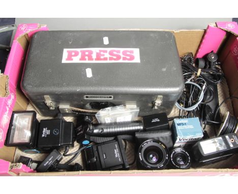 Photosniper and Other Items, a Vivitar 5600 Flash system, a Russian Enlarger, a projector and more (3 )