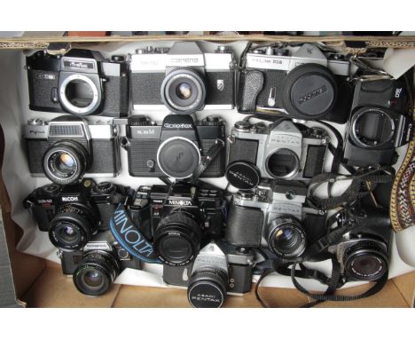 35mm SLR Cameras, a Pentax ME with 'pancake' lens, other Pentax models, Cosina, Ifbaflex and others (a lot) 