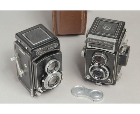 Minoltacord Camera, in makers case with a metered Yashicaflex AS-II (2)