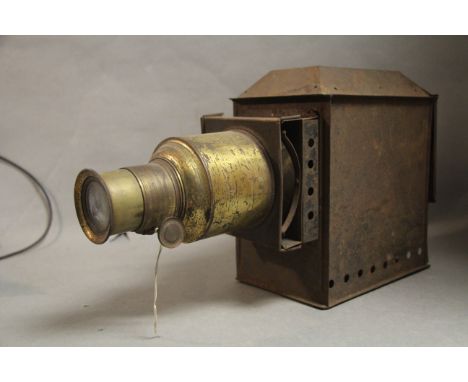 A Magic Lantern Projector,  together with a large collection of slides, subjects mostly European classical culture and archit