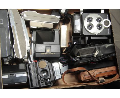 Polaroid Cameras, a Brandied example, a M304R Passport camera, various SX70's and much more (a lot)