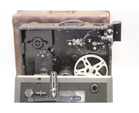 Zeiss Kinox Traveling 16mm Projector, Model 38553 from the 1930's, suitcase style with fibre transit case