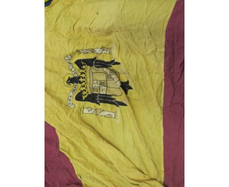 German Spanish Blue Division original large flag, shows its age but a rare item, along with book showing Legion Espanola flag