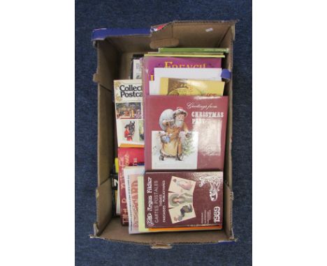 Postcard related books, catalogues etc includes Harry Payne & Louis Wain, good reference material, housed in large crate   BU