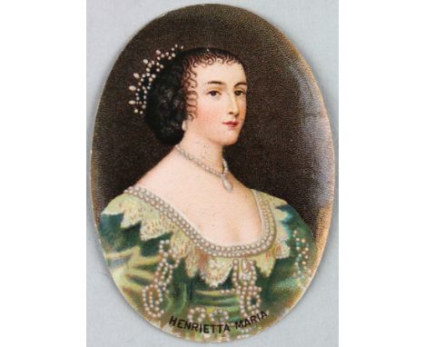 Wills - Miniatures, Overseas issue, oval medallion on enamel, Henrietta Maria G - G+ (slight dent) cat value £55