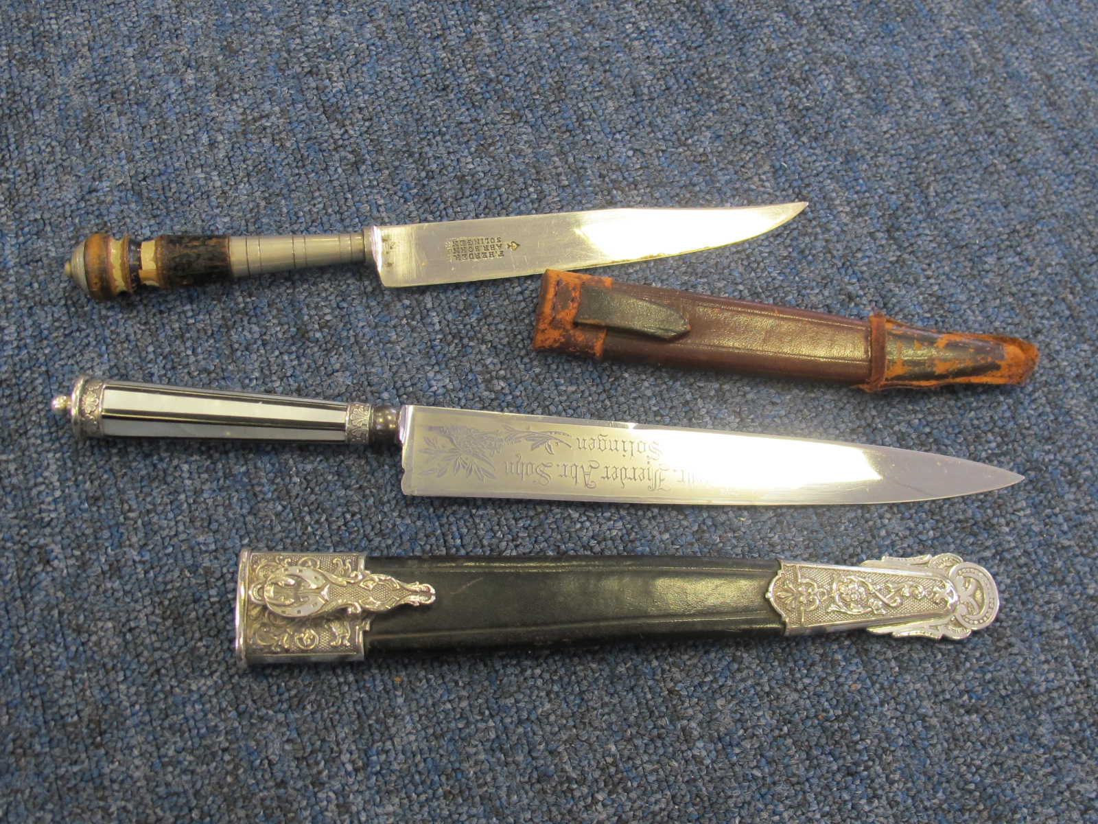 German hunting knives by F. HERDER & SONS SOLINGEN 1) An attractive