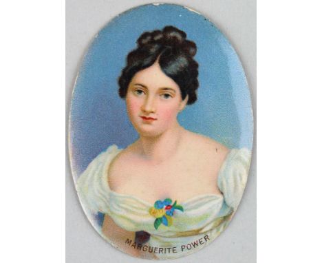 Wills - Miniatures, Overseas issue, oval medallion on enamel, Marguerite Power VG cat value £55