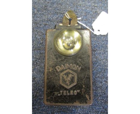 German Daimon telko Wehrmacht personal lamp with button clip for strap.