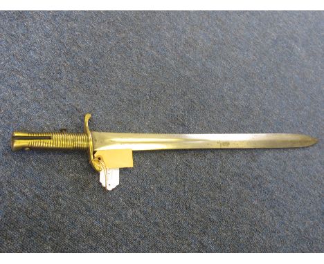 Bayonet: A good and original 1837 Pattern Brunswick bayonet. Ricasso marked 'GR' and 'Enfield'. Crossguard marked '425'. Spru