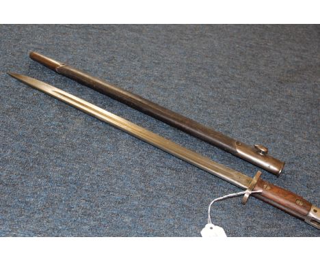 Bayonet: P.07 SMLE bayonet by Wilkinson made October 1917. Pommel marked 'SAP' (South African Police) and with 5th African Go