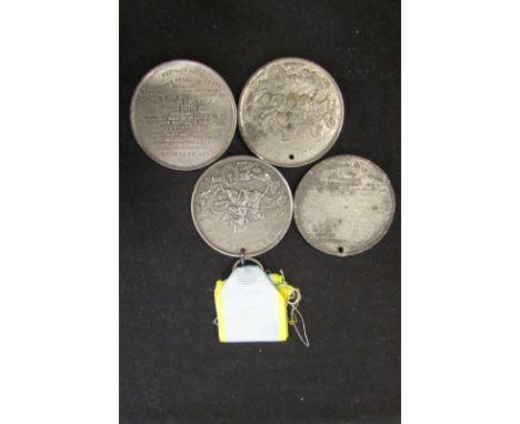 Crimean War Commemorative Medallions (4) white metal d.41mm: Battle of Balaklava 1854 by Pinches, Eimer 1491, BHM 2540, GVF l