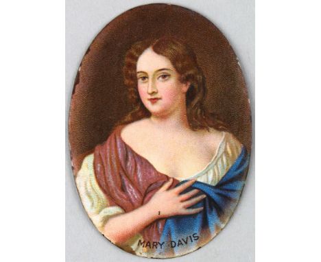 Wills - Miniatures, Overseas issue, oval medallion on enamel, Mary Davis G - G+ cat value £55