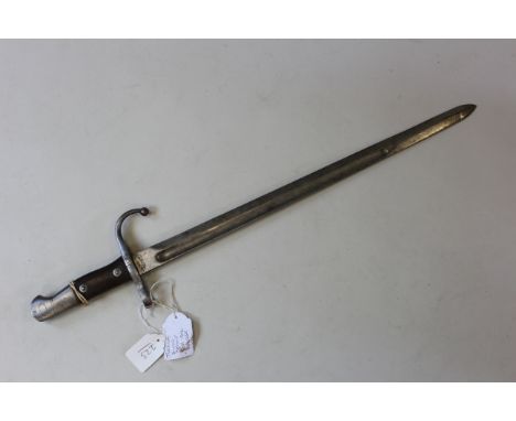 Bayonet: WW1 Turkish Model 1887 bayonet, no scabbard. Turkish Toughera of Bin Hamid II. Clean condition. 