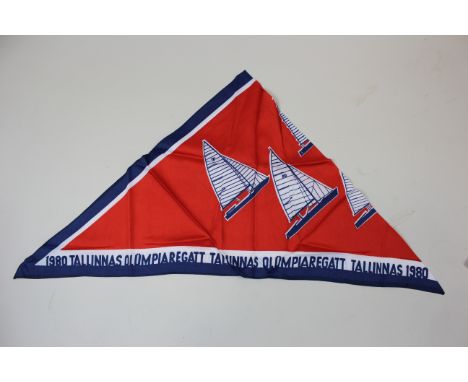 Olympics - 1980 Moscow silk head scarf for Yachting which was held in Tallinn (now Estonia) Scarce