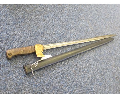 Bayonet: German Model 1898 NCOs pattern 2nd pattern with 2 piece grips. Crossguard marked '18 R .9.248' (9th Company 18th Reg