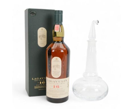 Lagavulin, 16 year old, Islay single malt Scotch whisky, White Horse Distillers Glasgow, 1 litre, 43% vol, boxed, together wi