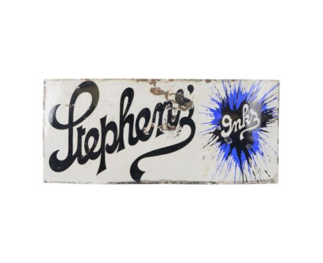 Stephens' Ink horizontal enamel advertising sign H40cm, L91cm