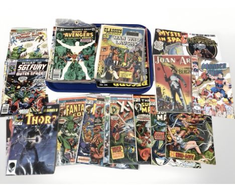A large quantity of comics including Marvel, DC, Classics Illustrated, some vintage examples including Submariner with 20¢ co