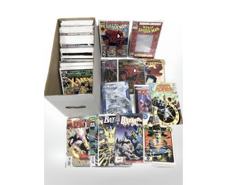 A large quantity of Marvel, DC and other comics including Batman, Ironman, X-Men, Fantastic Four, The Adventures of Superman 
