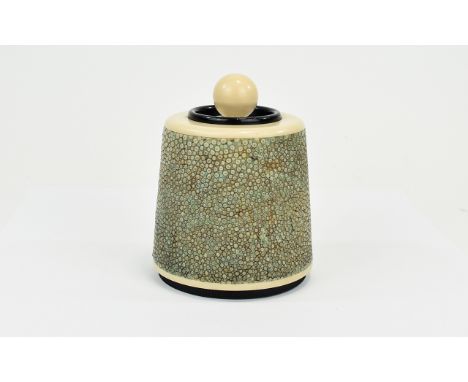 Dorset Light Industries Flintless Table Lighter Shagreen & Ivory Plastic Case, Moulded Marks To Base c1950
