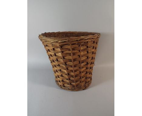 A Vintage Wicker Waste Bin. 