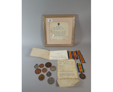 A Collection of Various Military and Sporting Medals to Include First World War Awarded to E. G. Merrington, RAF, Outstanding
