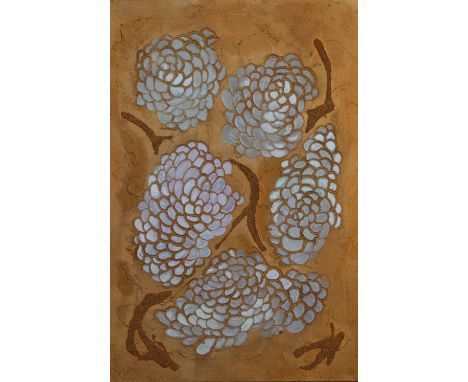 Sara Isabelle Conca (French, B. 1976) Mixed Media on Canvas. Inscribed, signed and dated (2014) verso on canvas. Sight Size: 